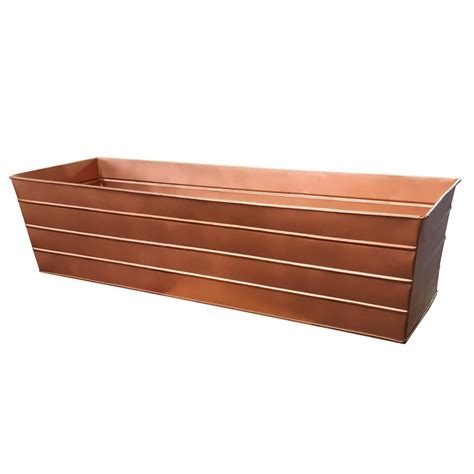 rectangular metal flower box